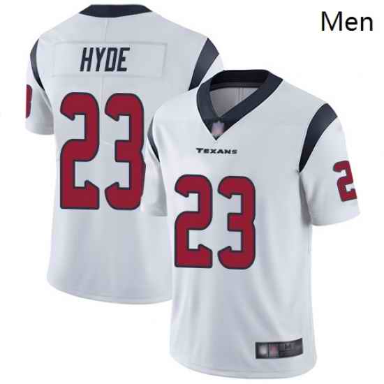 Texans 23 Carlos Hyde White Men Stitched Football Vapor Untouchable Limited Jersey